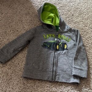 John Deere Gray Jacket with Green Tractor Design